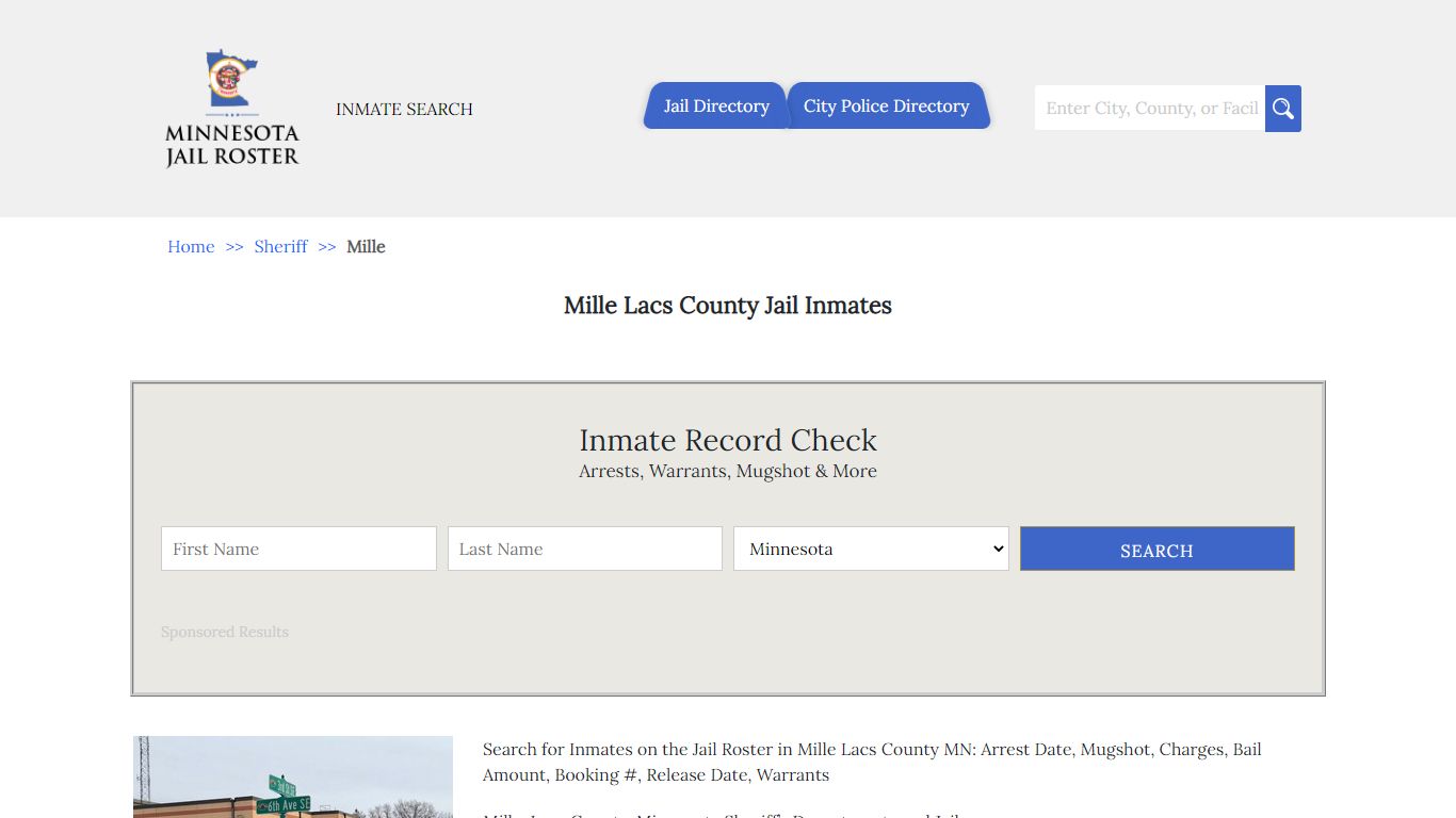Mille Lacs County Jail Inmates | Jail Roster Search
